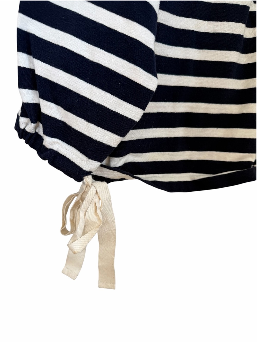 J. Crew Navy and White Striped snap-neck knit popover - Picture 6 of 13